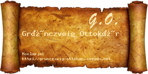 Grünczveig Ottokár névjegykártya